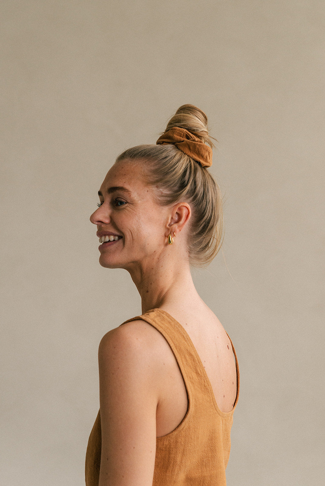 Scrunchie linen Orange