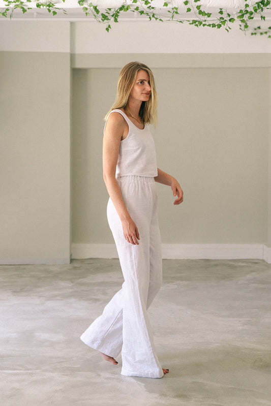 White linen set