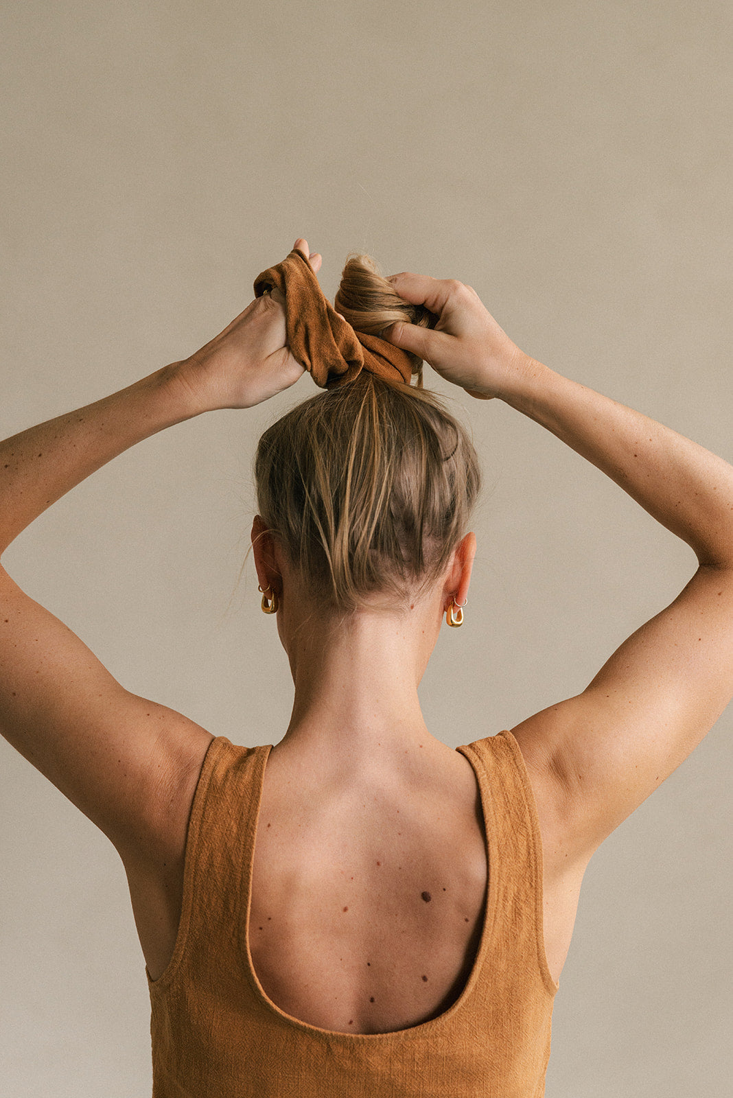 Scrunchie linen Orange