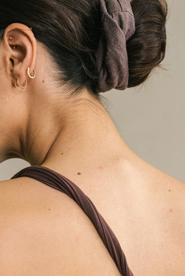 Scrunchie Linen Brown
