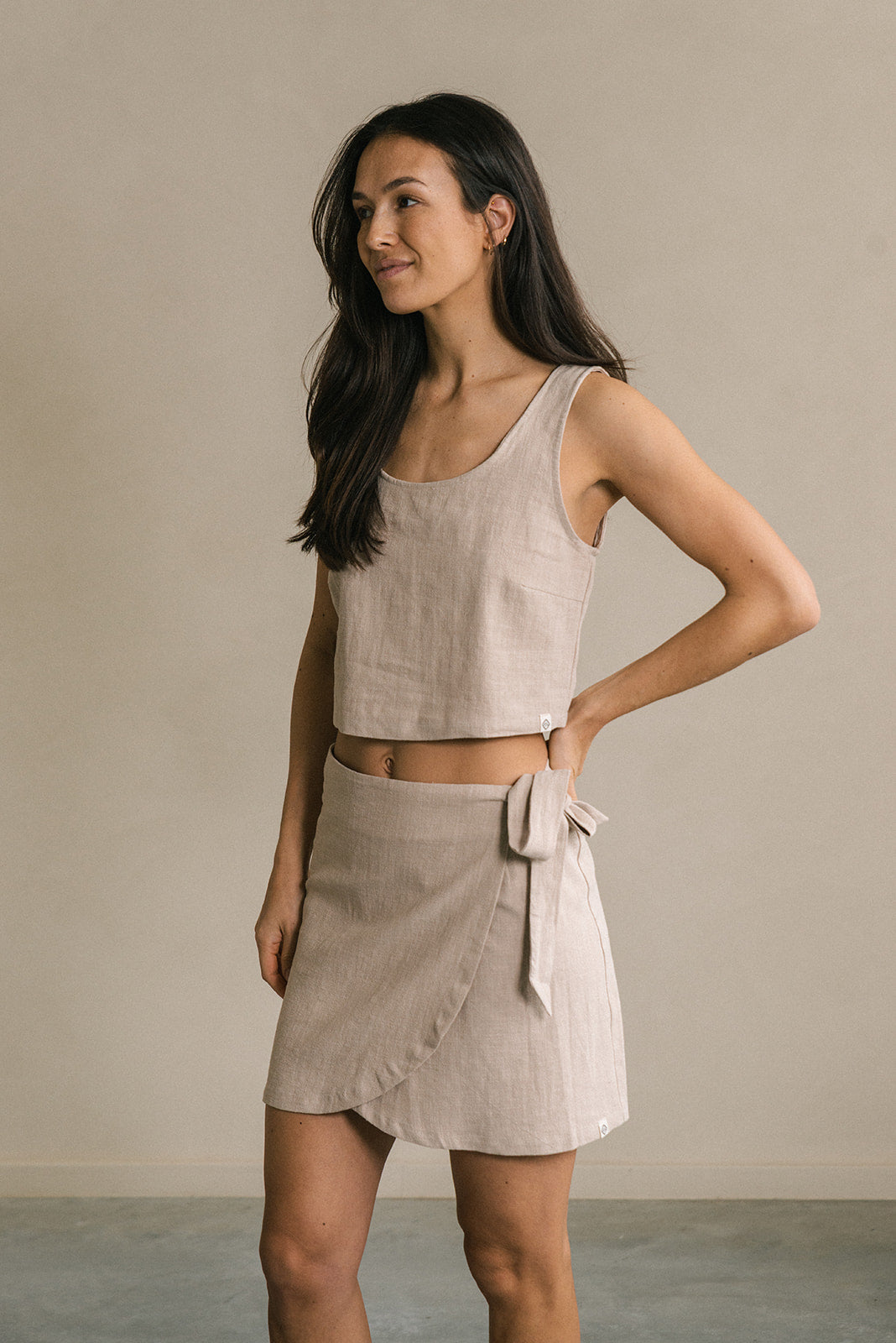 Beige skirt & top