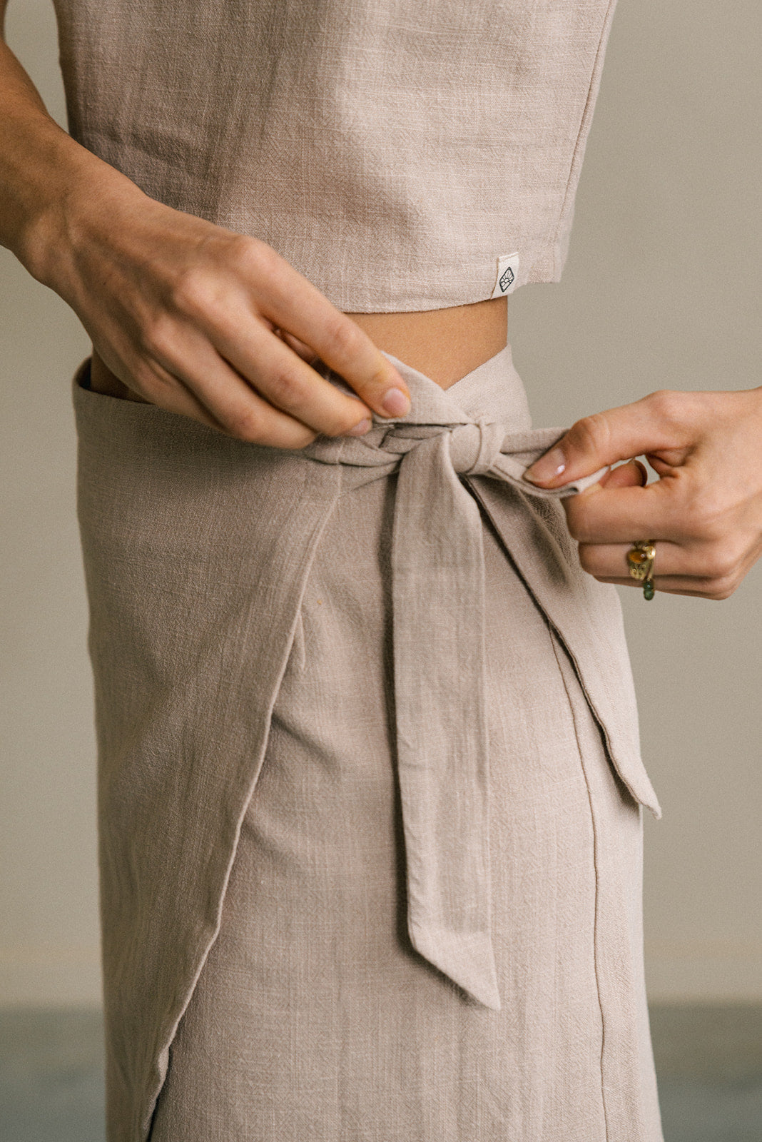 Beige skirt & top
