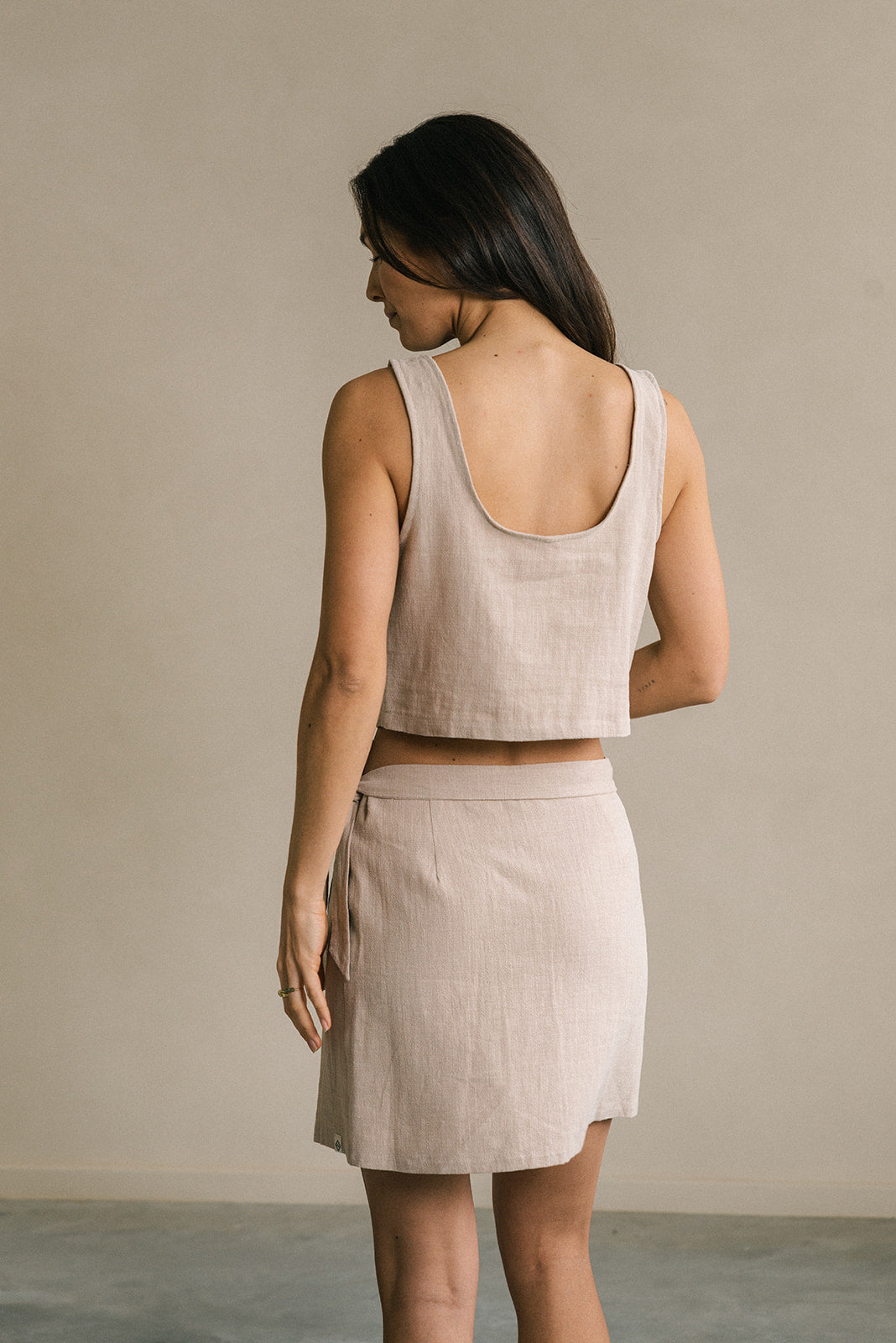 Beige skirt & top