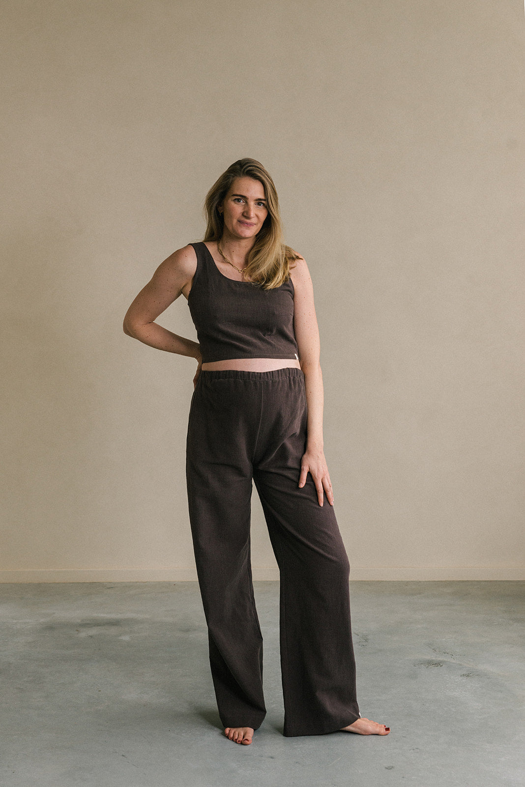 Teya Zwangerschaps broek Bruin