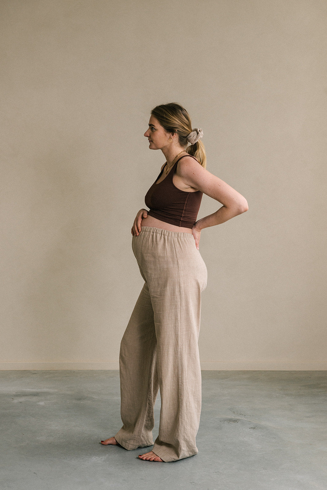 Teya Maternity Pants Beige