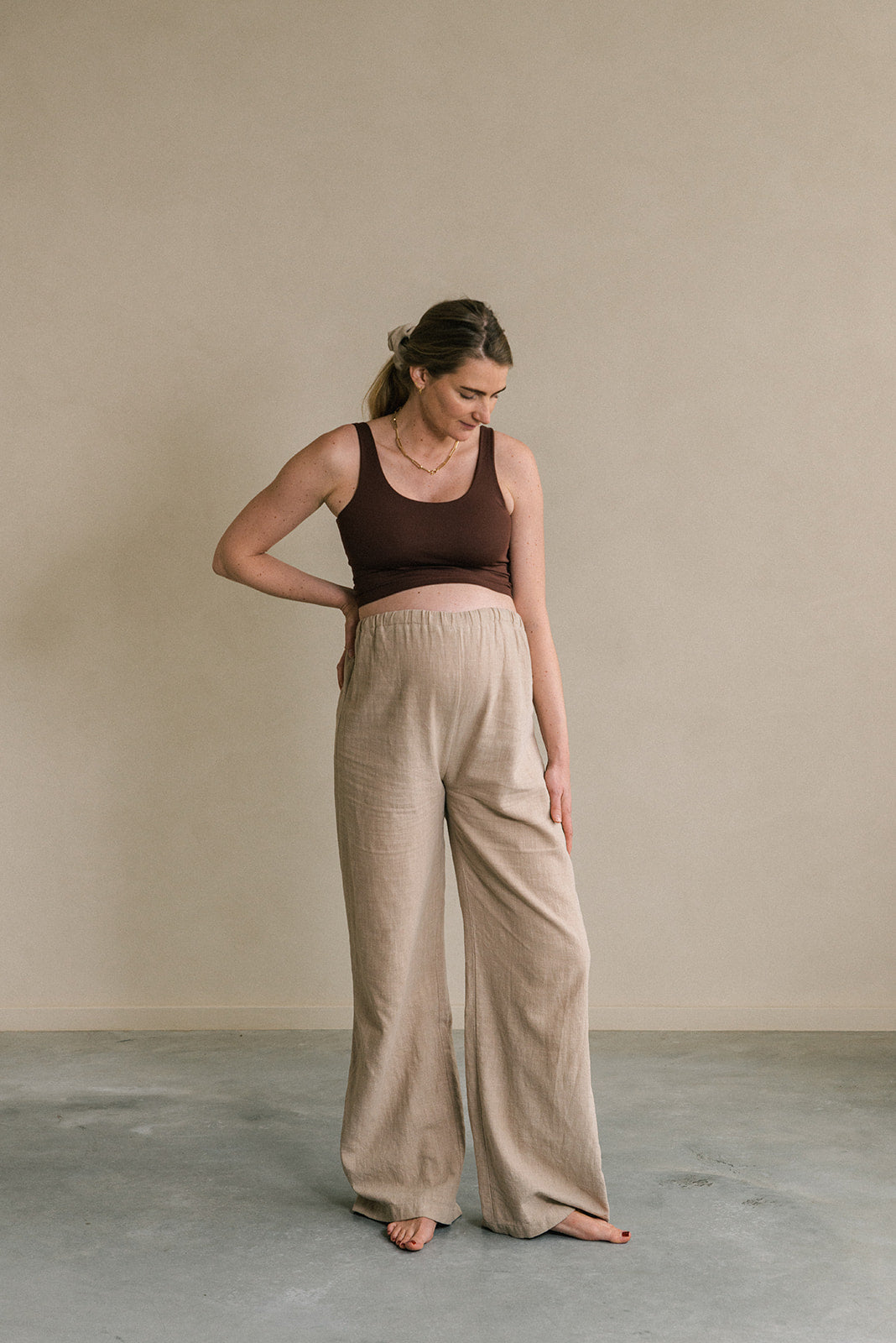 Teya Maternity Pants Beige