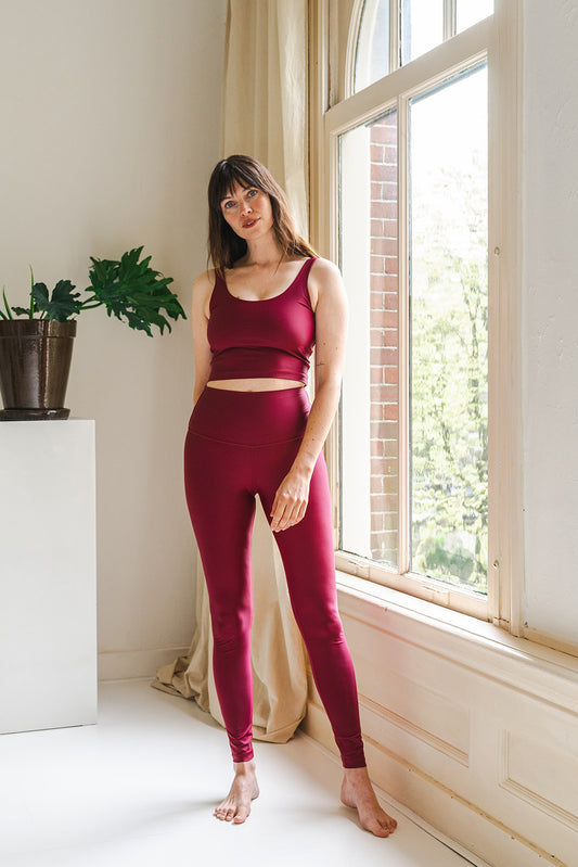 Bright Bordeaux yoga set